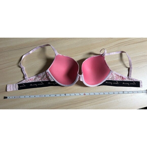 VS Victorias Secret Pink Underwire Bra 34B Pink Lace New w/o tags - Picture 4 of 4